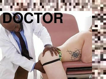 Doctors big black dick destroying white boys tight asshole
