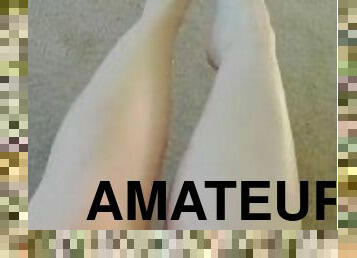 amateur, pieds, solo, jambes