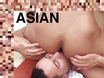 asiatique, en-plein-air, fellation, énorme-bite, gay, sexe-de-groupe, par-voie-orale, bite