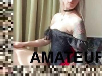 arnés, amateur, anal, lesbiana, rubia, fetiche, fetichista, amante, dominación, dominación-femenina