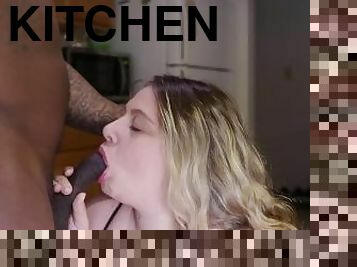 Late Night Snack  Blonde BBW Sucks & Fucks BBC in Kitchen