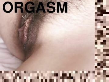 orgasm, fitta-pussy, par, vått, retande