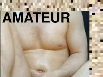 amateur, ejaculation-sur-le-corps, énorme-bite, gay, solo, bite