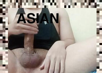 asiatique, énorme, masturbation, amateur, ejaculation-sur-le-corps, énorme-bite, ados, secousses, collège, horny