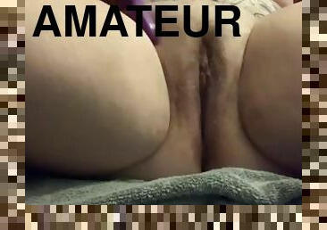 masturbation, orgasme, giclée, amateur, jouet, belle-femme-ronde, point-de-vue, solo