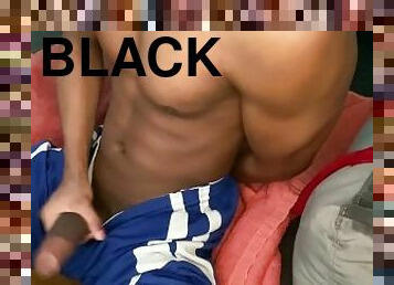Black Muscle Teen Reveals Hard BBC After Football Practice