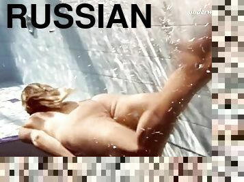 gros-nichons, chatte-pussy, russe, babes, ados, petite-amie, piscine, serrée, fétiche, brunette