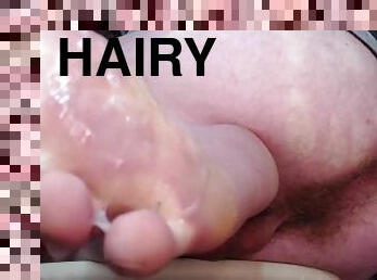 ALPHA Straight - Huge hairy butt for worship, Leg and feet, toes, spitting on the foot, pubis, burps
