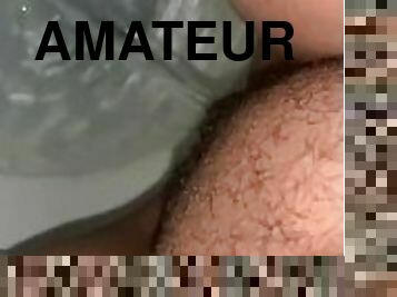 cul, pisser, chatte-pussy, amateur, ébène, belle-femme-ronde, toilette, fétiche, solo