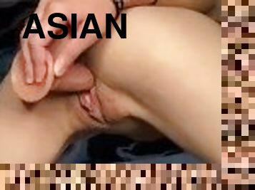 azijski, pas, masturbacija, pička-pussy, amaterski, dildo, tanki, sami, malo, brinete