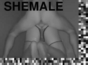 transsexuelle, amateur, anal, énorme-bite, hardcore, salope