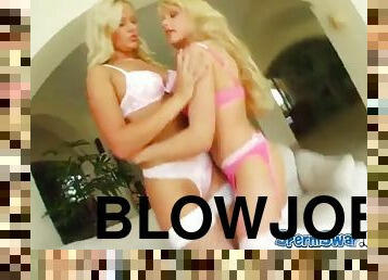 Gorgeous blondes are fucked silly in a foursome