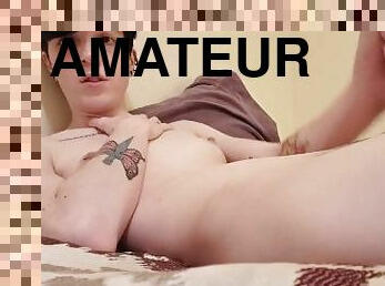 masturbation, orgasme, amateur, énorme-bite, ados, célébrité, ejaculation, solo, brunette, tatouage