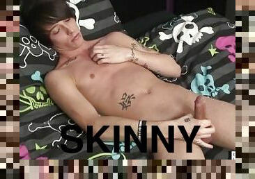Skinny Emo Twink Enjoys His Dick