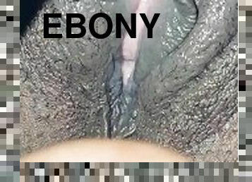 Wet Ebony Pussy Play
