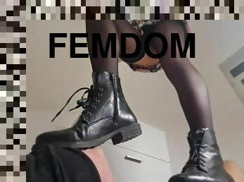 bdsm, スレーブ, フィート, 汚い, 接吻, フェティッシュ, ボンデージ, ミストレス, ブーツ, フェムドム