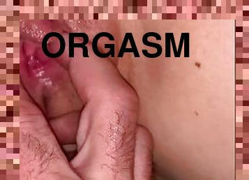 orgamus, muschi, dilettant, junge, creampie, fingerspiele, gesichtspunkt, hochschule, neckend