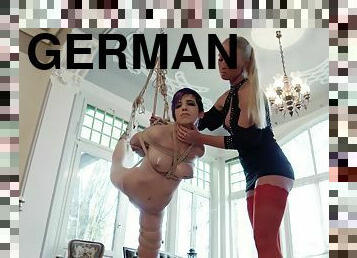 tysk, bdsm, dobbel, strømper-stockings, blond, fingret-pretty, fetisj, bondage, penetrering
