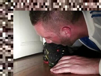 ROMEO fucked by scaly boy with sneaker and feet worship