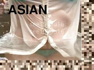 asiático, masturbação, na-rua, público, esposa, amador, japonesa, pov, exbicionista, molhado