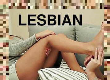 Lesbian Footjob - Morgan Rodriguez