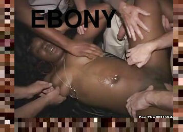 ébène, ados, gangbang, black, salope