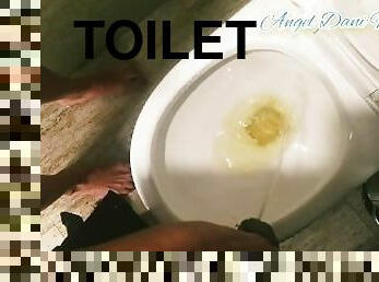 Hot Slut Watches - How Man Pee In Toilet
