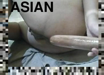 asiatique, masturbation, amateur, anal, jouet, gay, gode, solo, bisexuels