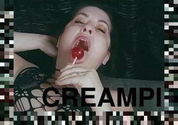 I Eat My Own Creampie Off A LOLLIPOP! TASTY CUM!!!