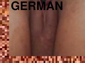 German girl Get Fucked standing Doggstyle and Cum on natural Ass