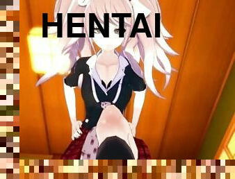 amatør, teenager, fødder, synsvinkel, anime, hentai