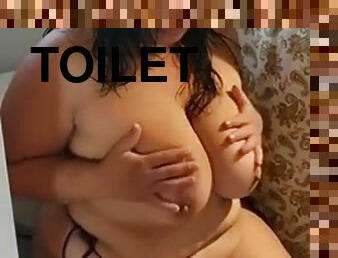 Imitation cam show in toilet