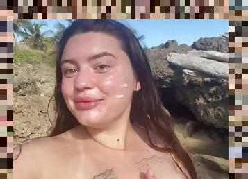 gros-nichons, en-plein-air, public, amateur, ejaculation-sur-le-corps, pornstar, plage, sur-le-visage, ejaculation, exhibitionniste