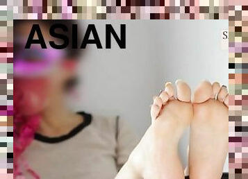 asiático, chupanços, japonesa, pés, ejaculação, perfeito, fetiche, chinesa, coreano, trabalho-de-pé