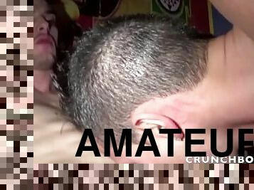 amateur, énorme-bite, gay, point-de-vue, musclé, minet, tatouage, bite, dure