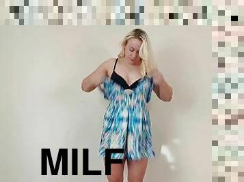 Milf short dress try on haul