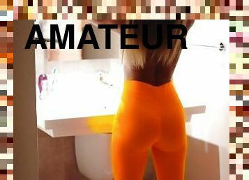 cul, public, amateur, babes, ejaculation-sur-le-corps, énorme-bite, ados, petite-amie, toilette, bout-a-bout