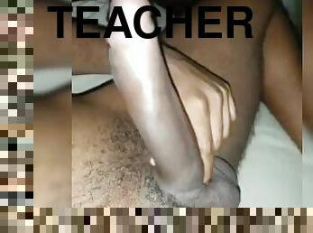 učiteljica, amaterski, prihajanje, ebenovinaste, velik-penis, drkanje, solo, kurac