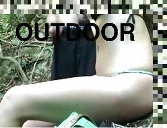 teen suck daddy's cock outdoor (18y)