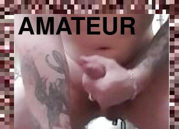 amateur, gay, branlette, pieds, solo, minet, tatouage, bite