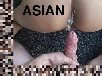 asiatique, levrette, amateur, babes, fellation, ejaculation-sur-le-corps, énorme-bite, ados, maison, pieds