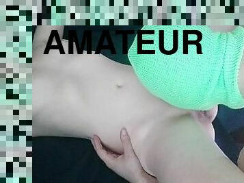 clito, orgasme, chatte-pussy, amateur, ados, maison, ejaculation