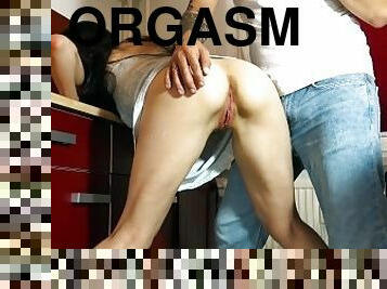 masturbation, orgasm, pissande, fitta-pussy, kvinnligt-sprut, fru, anal, hemmagjord, par, slav