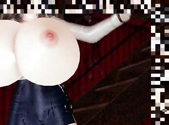 gros-nichons, ados, hardcore, 3d, seins, uniformes