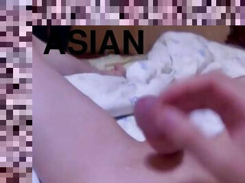 asiatique, masturbation, amateur, ejaculation-sur-le-corps, énorme-bite, gay, branlette, ejaculation, solo, blanc