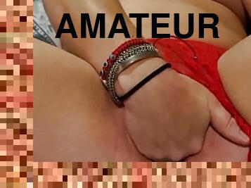 röv, masturbation, fitta-pussy, amatör, milf, tonåring, rödhårig, trosor, fetisch, vått