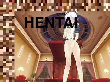 hembiträde, masturbation, orgasm, fitta-pussy, amatör, anime, hentai, 3d, ensam