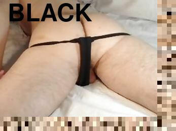 dubur, hitam, ketat, punggung-butt, closeup, lubang-buntut, thong