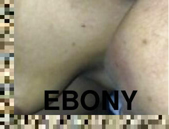 Sexy Petite Ebony swallows my load