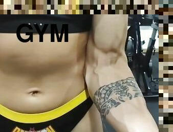 fetisj, alene, muskuløs, gym, trening